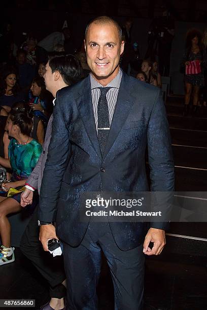 Photographer Nigel Barker attends the Desigual fashion show during Spring 2016 New York Fashion Week at The Arc, Skylight at Moynihan Station on...