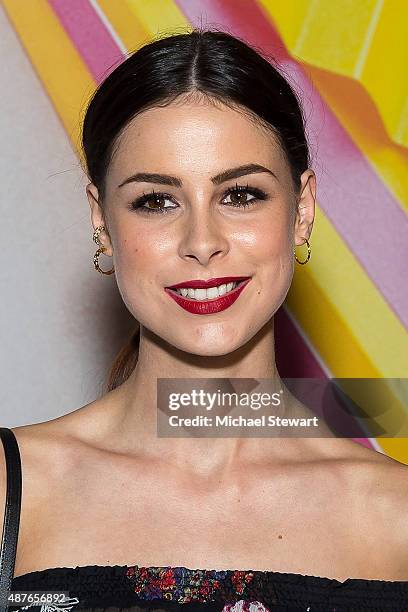 Singer Lena Meyer-Landrut attends the Desigual fashion show during Spring 2016 New York Fashion Week at The Arc, Skylight at Moynihan Station on...