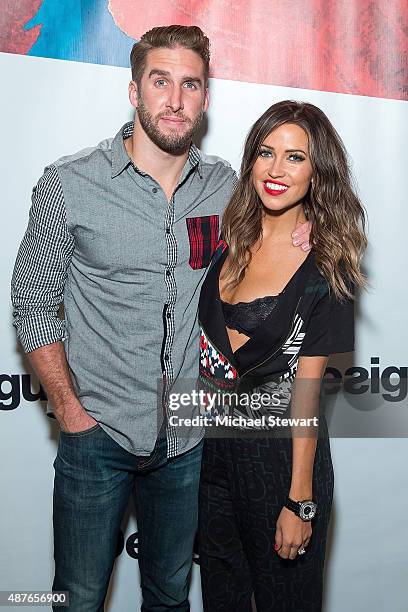 Shawn Booth and Kaitlyn Bristowe attend the Desigual fashion show during Spring 2016 New York Fashion Week at The Arc, Skylight at Moynihan Station...