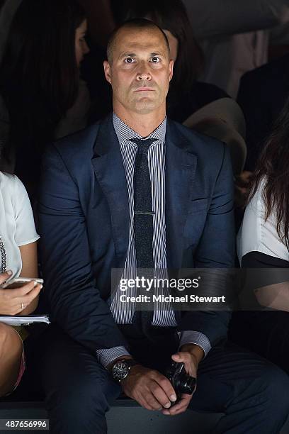 Photographer Nigel Barker attends the Desigual fashion show during Spring 2016 New York Fashion Week at The Arc, Skylight at Moynihan Station on...
