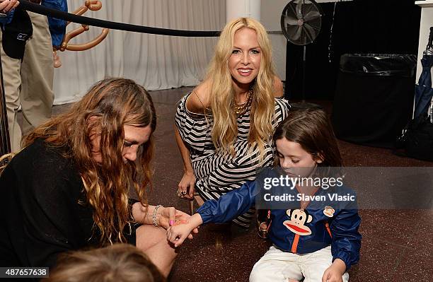 Designer/stylist Rachel Zoe with son Skyler Berman attend Paul Frank Industries' debut of children's Spring/Summer 2016 collection at New York...