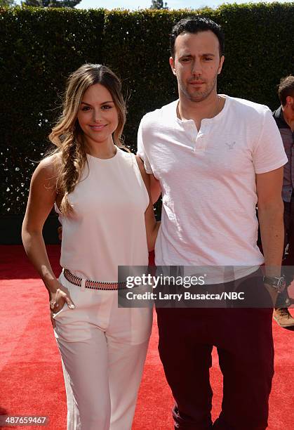 IHEARTRADIO MUSIC AWARDS -- Pictured: Singers Pia Toscano and Jared Lee arrive at the iHeartRadio Music Awards held at the Shrine Auditorium on May...