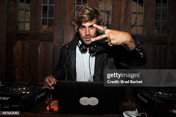 Oli Benz spins at the NYMag and The Cut fashion week party at The Bowery Hotel on September 10, 2015 in New York City.