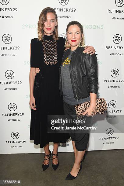 Alexa Chung and Drew Barrymore attend the Refinery29 presentation of 29Rooms, a celebration of style and culture during NYFW 2015 on September 10,...