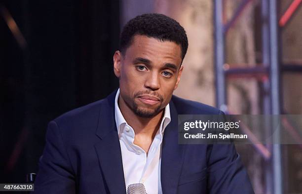 Actor Michael Ealy attends the AOL BUILD Speaker Series: "The Perfect Guy" at AOL Studios in New York on September 10, 2015 in New York City.