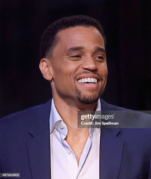 Actor Michael Ealy attends the AOL BUILD Speaker Series: "The Perfect Guy" at AOL Studios in New York on September 10, 2015 in New York City.