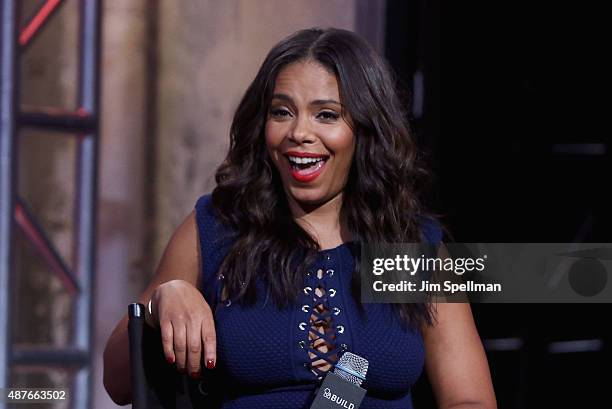 Actress Sanaa Lathan attends the AOL BUILD Speaker Series: "The Perfect Guy" at AOL Studios in New York on September 10, 2015 in New York City.