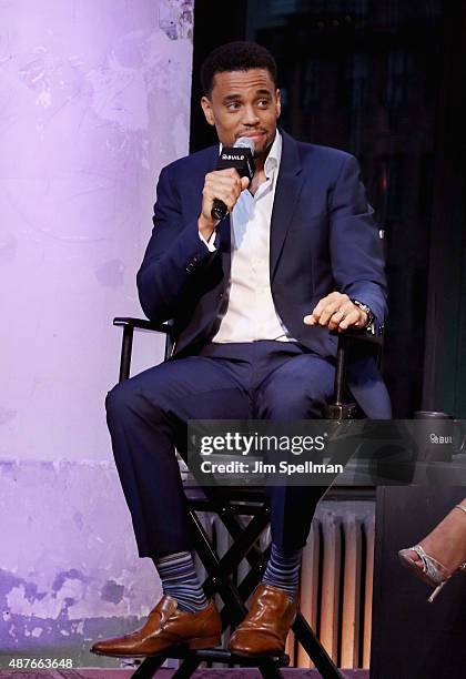 Actor Michael Ealy attends the AOL BUILD Speaker Series: "The Perfect Guy" at AOL Studios in New York on September 10, 2015 in New York City.