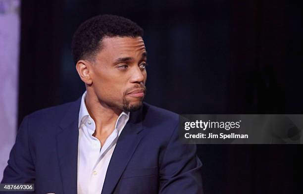 Actor Michael Ealy attends the AOL BUILD Speaker Series: "The Perfect Guy" at AOL Studios in New York on September 10, 2015 in New York City.