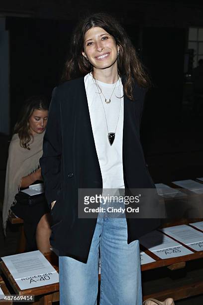 Jewelry designer Pamela Love attends the Rodebjer Spring 2016 fashion show during New York Fashion Week at Soho Lofts on September 10, 2015 in New...