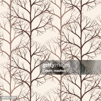 Tree Seamless Pattern High-Res Vector Graphic - Getty Images