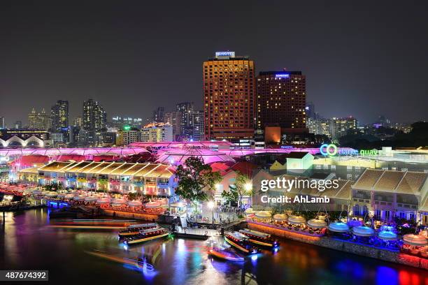 clarke quay, singapur, - singapore river stock-fotos und bilder