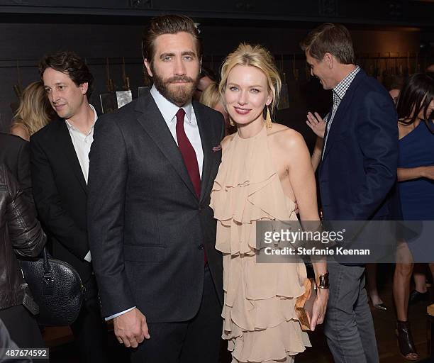 Actors Jake Gyllenhaal and Naomi Watts attend the GREY GOOSE Vodka party for Demolition at Patria on September 10, 2015 in Toronto, Canada.