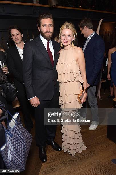Actors Jake Gyllenhaal and Naomi Watts attend the GREY GOOSE Vodka party for Demolition at Patria on September 10, 2015 in Toronto, Canada.