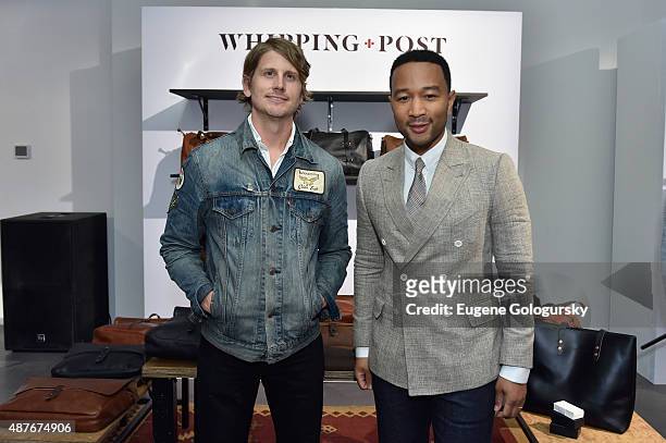 Designer Ryan Barr and John Legend attend as AXE and Esquire present the AXE White Label Collective during the opening night of New York Fashion Week...