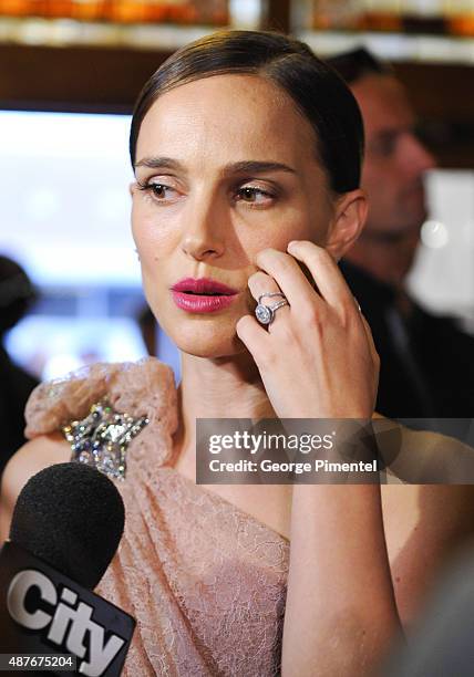 Actress Natalie Portman attends the 'A Tale Of Love And Darkness' premiere during the 2015 Toronto International Film Festival at the Winter Garden...