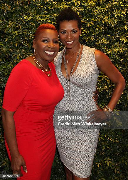 Iyanla Vanzant and Vanessa Williams attend Iyanla Vanzant's meet and greet for OWN's "Iyanla: Fix My Life" at the OWN Offices at The Lot on September...