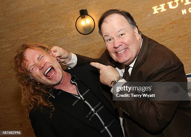 Musician Dave Mustaine of Megadeth and actor Dennis Haskins attend the T.J. Martell Foundations 2nd Annual Let's Talk Nashville event at Hutton Hotel...