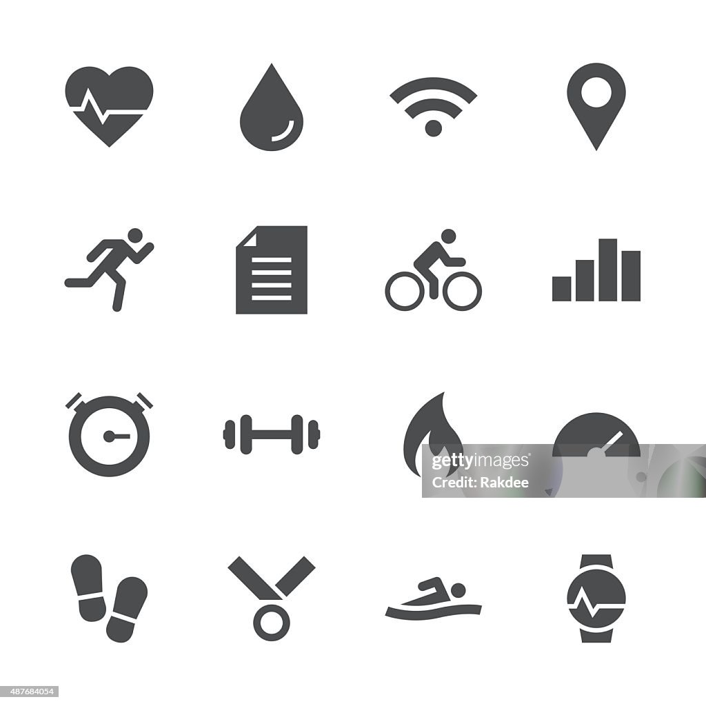 Fitness Tracker Icon - Gray Series