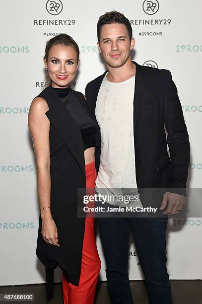 Angela Lanter and Matt Lanter attends the Refinery29 presentation of 29Rooms, a celebration of style and culture during NYFW 2015 on September 10,...