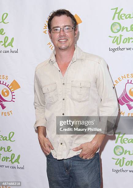 Jason London attends the Premiere of "Awaken" during the 2015 Awareness Film Festival at Regal 14 at LA Live Downtown on September 10, 2015 in Los...