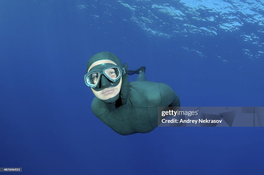 Freediver, Aegean Sea, Greece