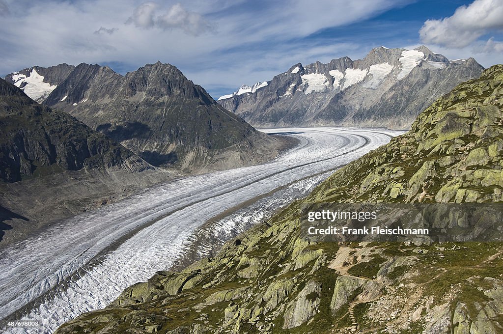 Aletsch Glacier, Southern Bernese Alps, Canton of Valais, Switzerland