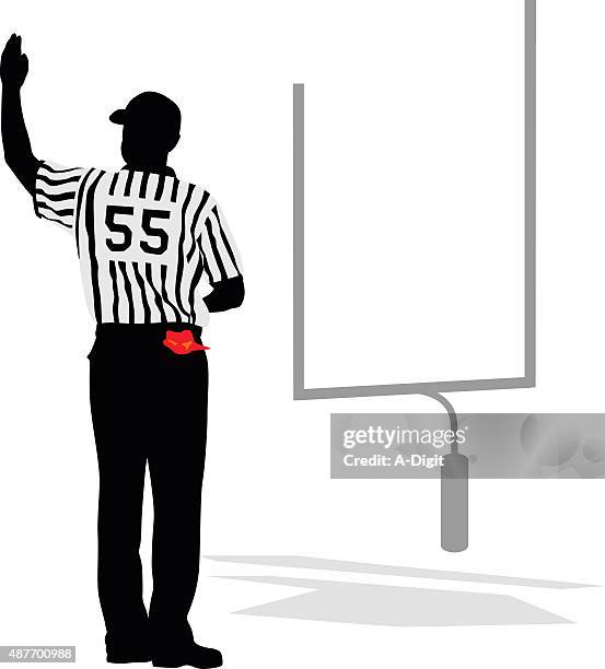 american football referee - goal post stock illustrations