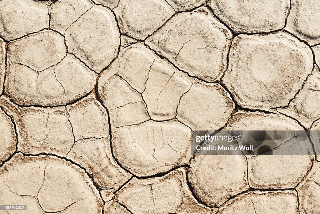 Dried sandy ground, Dead Pan, Sossusvlei, Namib Desert, Namibia