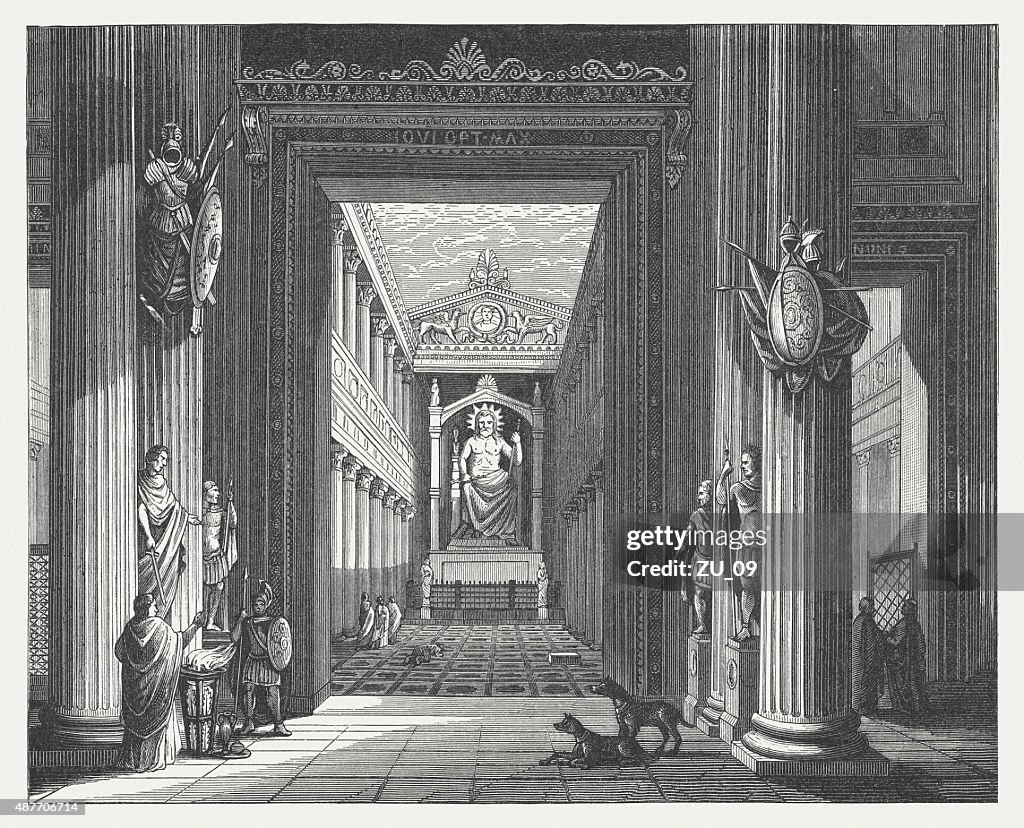 Jupiter In Rome Temple Of Jupiter Optimus Maximus In Rome Published In 1878 High-Res ...