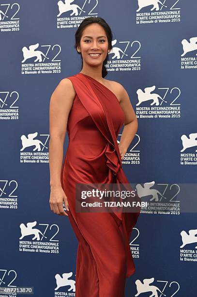 Actress Tara Basro poses during the photocall of the movie "A Copy of my Mind" presented in the Orizzonti selection at the 72nd Venice International...