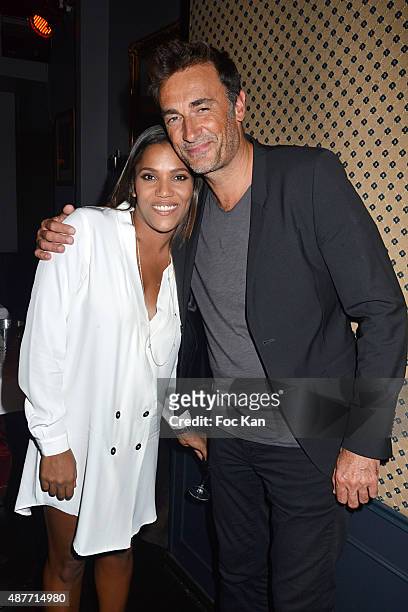 Audrey Chauveau and Arnaud Gidoin attend 'the Mathieu Tordjman Birthday Party at the Cha Cha Club on September 10, 2015 in Paris, France.