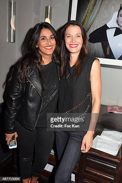 Sabrina Nouchi and Laetitia Fourcade attend 'the Mathieu Tordjman Birthday Party at the Cha Cha Club on September 10, 2015 in Paris, France.