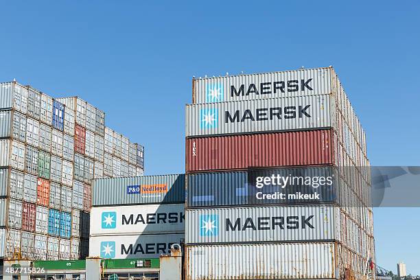 spedizione merci industriali di seattle, stati uniti - maersk foto e immagini stock