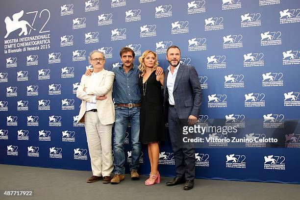 Director Giuseppe Gaudino, actors Adriano Giannini, Valeria Golino and Massimiliano Gallo attend a photocall for 'Per Amor Vostro' during the 72nd...