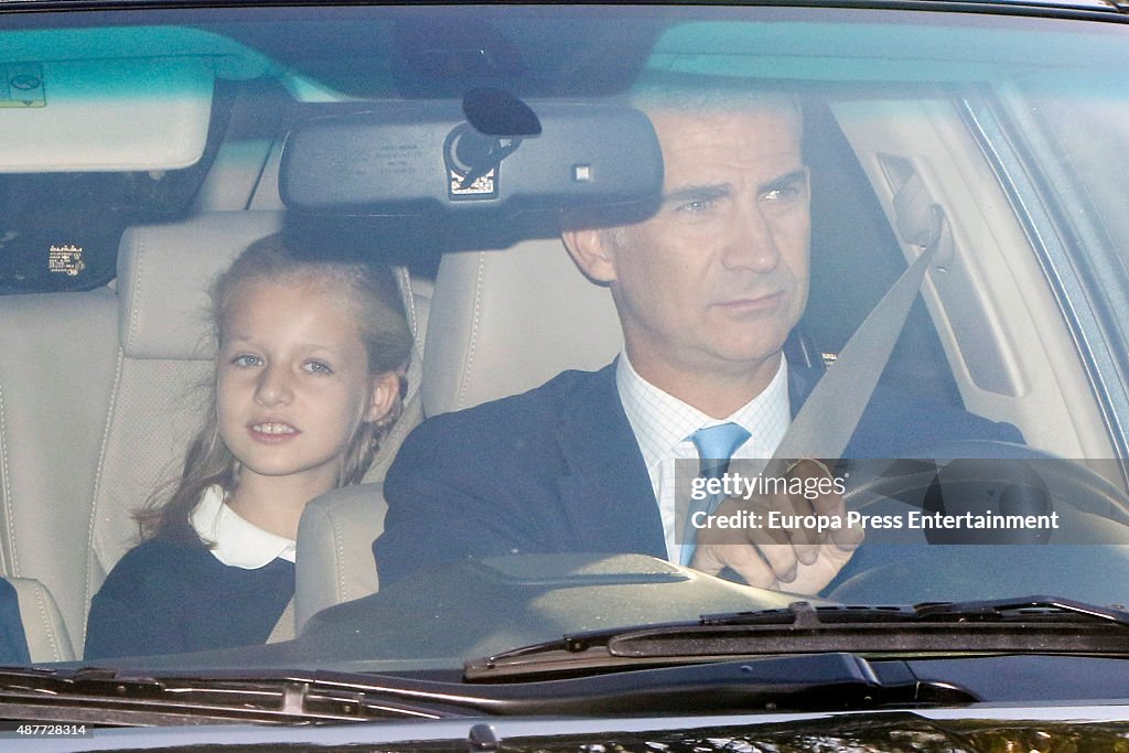 Spanish Royals Leonor and Sofia Attend First Day of School