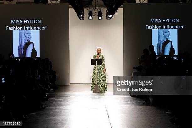 Misa Hylton attends Harlem's Fashion Row Runway Spring 2016 New York Fashion Week on September 10, 2015 in New York City.