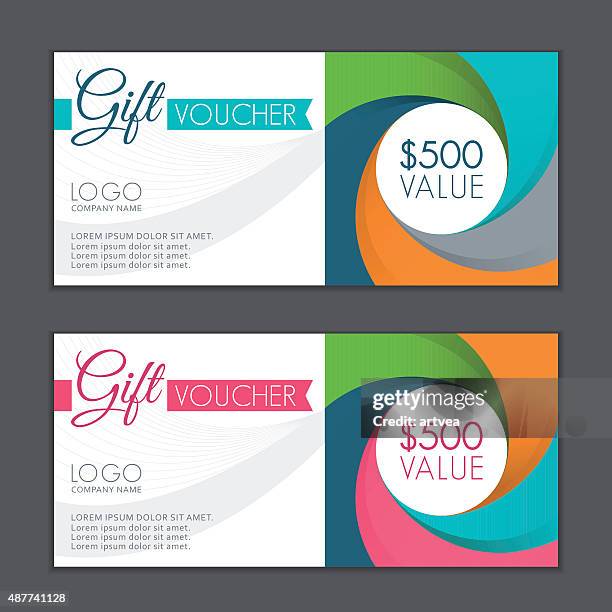 gift vouchers template. - gift tag note 幅插畫檔、美工圖案、卡通及圖標