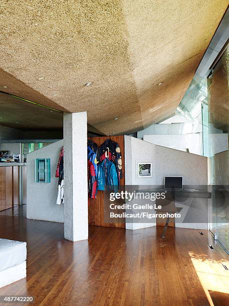 The Sheats Goldstein home designed by John Lautner is photographed for Madame Figaro on August 10, 2010 in Los Angeles, California. The house is...