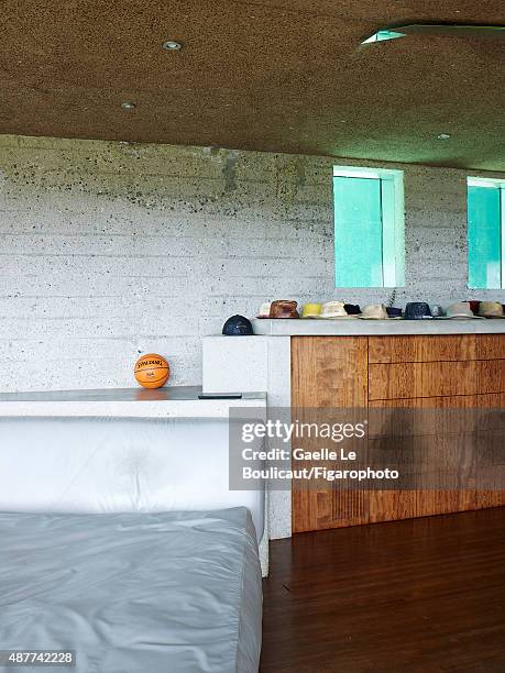 The Sheats Goldstein home designed by John Lautner is photographed for Madame Figaro on August 10, 2010 in Los Angeles, California. The house is...