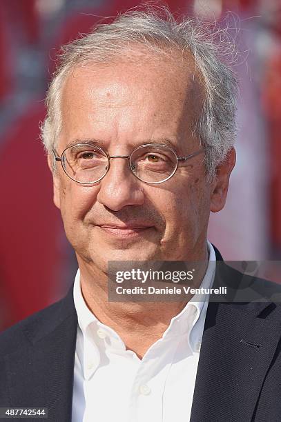 Director Walter Veltroni attends a premiere for 'Behemoth' during the 72nd Venice Film Festival at Palazzo del Casino on September 11, 2015 in...