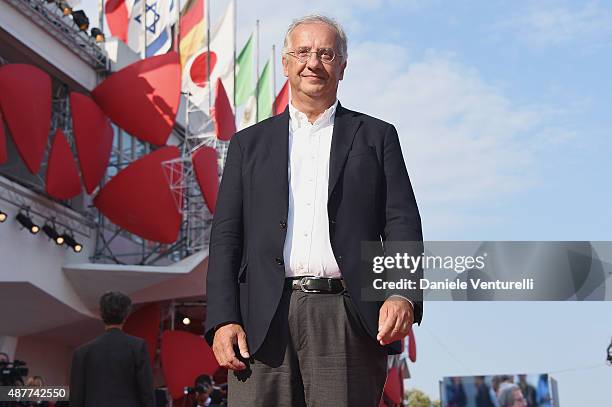 Director Walter Veltroni attends a premiere for 'Behemoth' during the 72nd Venice Film Festival at Palazzo del Casino on September 11, 2015 in...