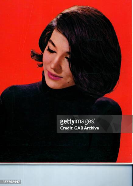 Nana Mouskouri, portrait, 1960s.