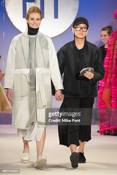 Critic Award Winner, Designer Peter Do attends FIT's The Future Of Fashion Runway Show at The Fashion Institute of Technology on May 1, 2014 in New...