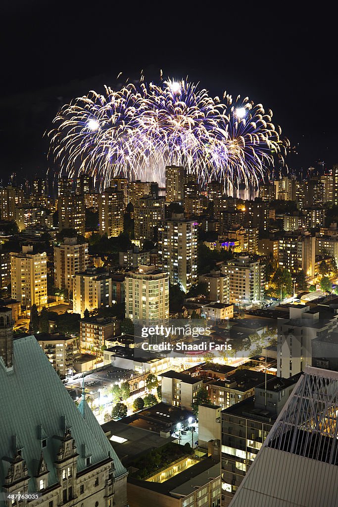 Fireworks over Vancouver