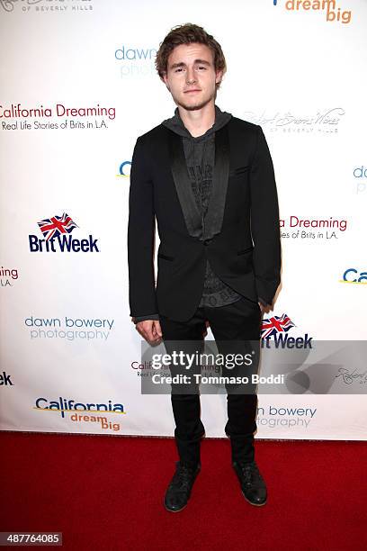 Actor Callan McAuliffe attends the book launch party for "California Dreaming: Real Life Stories Of Brits In L.A." held at L'Ermitage Beverly Hills...