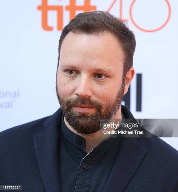 Yorgos Lanthimos arrives at "The Lobster" premiere during 2015 Toronto International Film Festival held at Princess of Wales Theatre on September 11,...