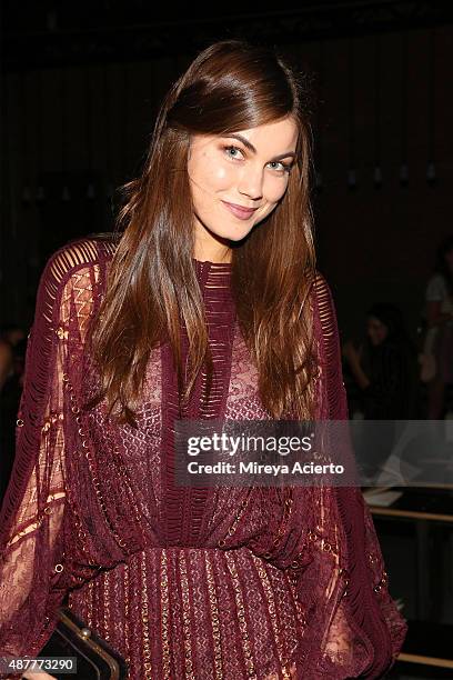 Actress Charlotte Best attends the Zimmermann fashion show during Spring 2016 New York Fashion Week at Art Beam on September 11, 2015 in New York...