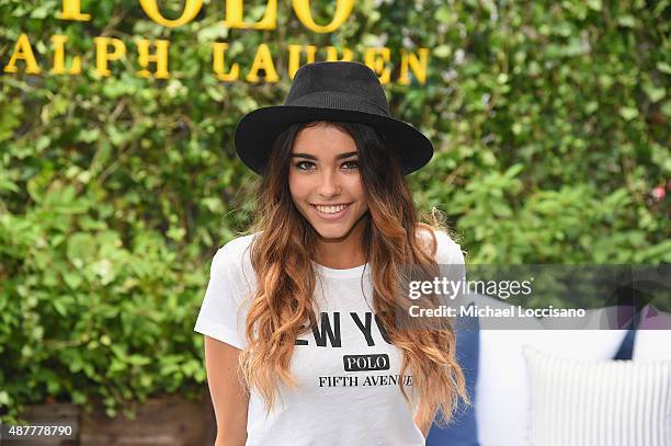 Madison Beer attends the Polo Ralph Lauren fashion show during Spring 2016 New York Fashion Week at Gallow Green at the McKittrick Hotel on September...