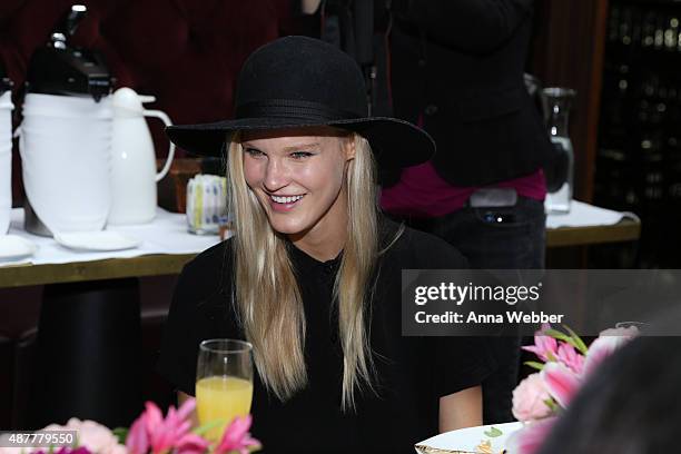 Model Joy Corrigan attends Hearts On Fire x ChapStick Blogger Brunch At Fashion Week at Hotel on Rivington on September 11, 2015 in New York City.